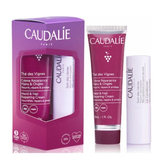 Caudalie The des Vignes Lip Hand Duo Σετ Περιποίησης για Ενυδάτωση Promo Pack