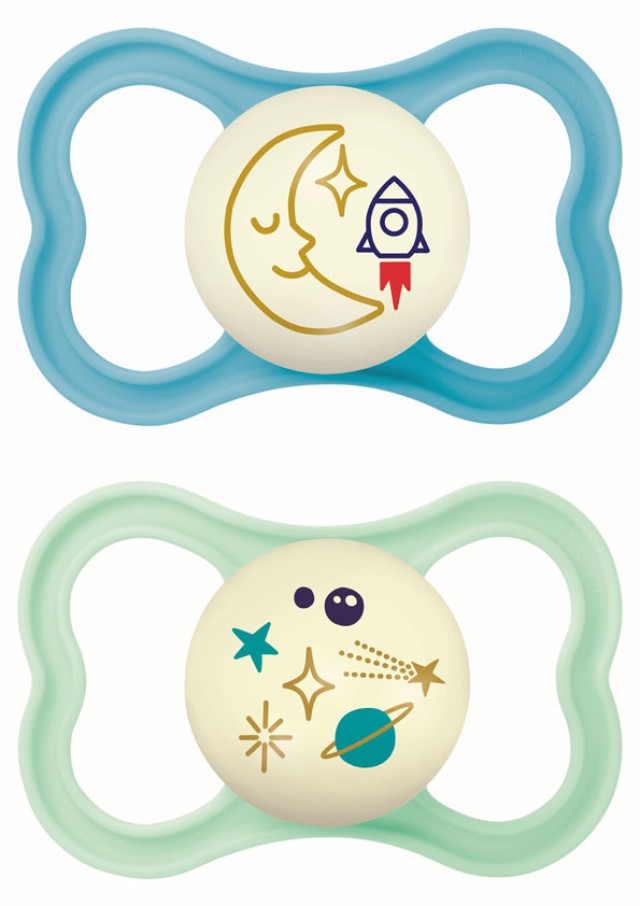 MAM Πιπίλα Air Night Σιλικόνης 6-16 Μηνών Μπλέ-Γαλάζιο