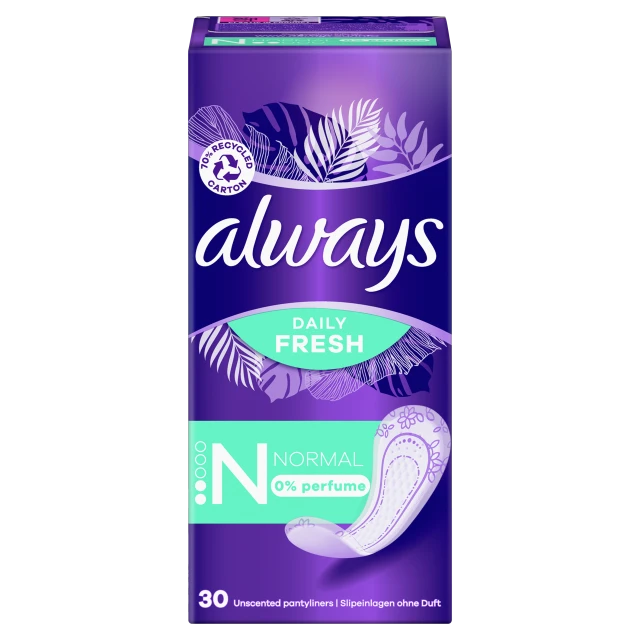 Always Daily Fresh Normal 0% Άρωμα 30 Σερβιετάκια