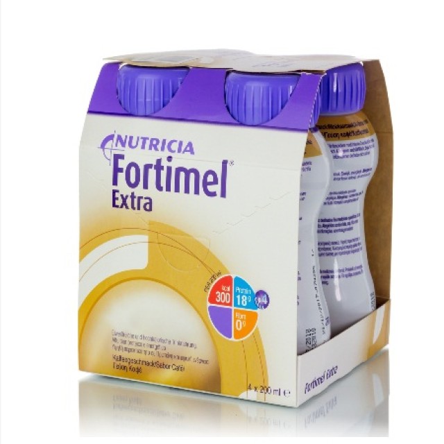 Nutricia Fortimel Extra με Γεύση Καφέ 4x200ml