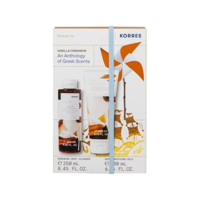Korres Αφρόλουτρο Βανίλια Κανέλα 250ml + Γαλάκτωμα Σώματος 200ml Set