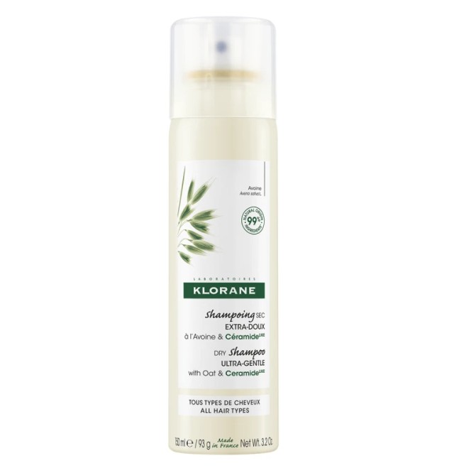 Klorane Avoine Dry Shampoo για κάθε τύπο μαλλιών με Γαλάκτωμα Βρώμης & Κεραμίδια 150ml