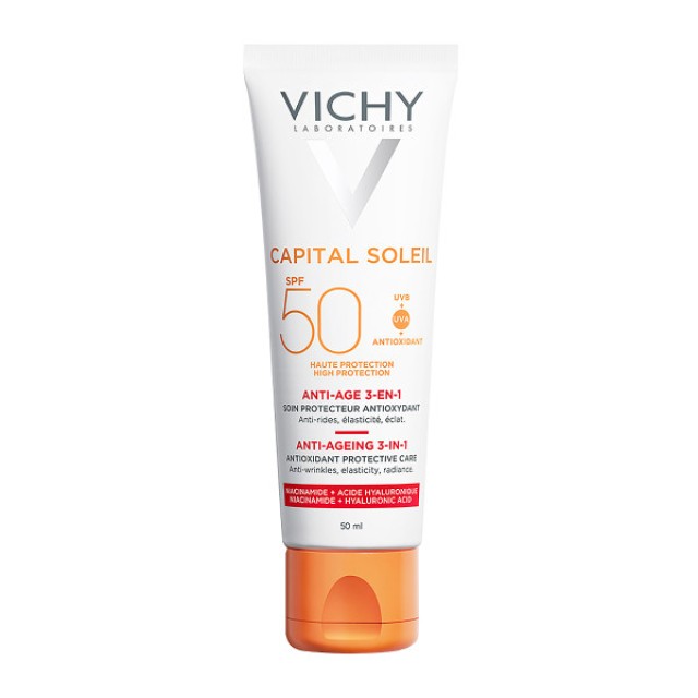 Vichy Capital Soleil Anti-Ageing SPF50+ Αντιγηραντική 3σε1 50ml