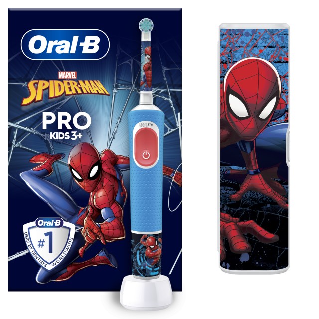 Oral-B Vitality Pro Kids Ηλεκτρική Οδ/τσα Spiderman Με Θήκη Ταξιδίου