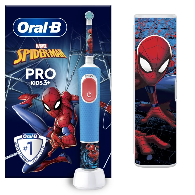 Oral-B Vitality Pro Kids Ηλεκτρική Οδ/τσα Spiderman Με Θήκη Ταξιδίου