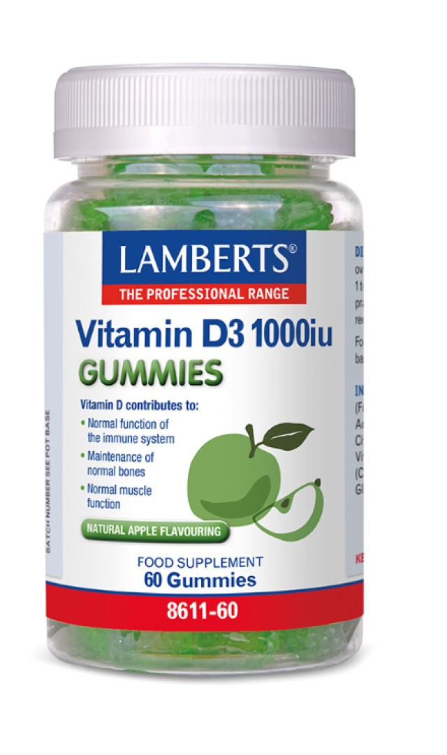 Lamberts Vitamin D3 1000iu 60 Ζελεδάκια