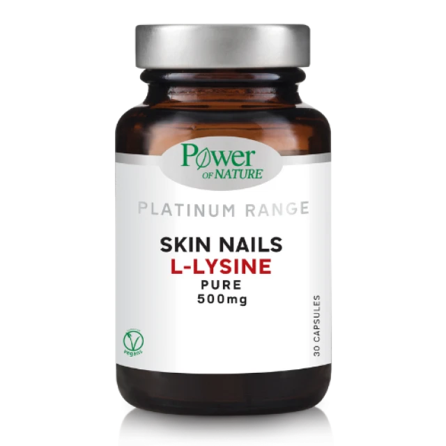 Power Health Platinum Range Skin Nails L- Lysine Pure 500mg 30caps