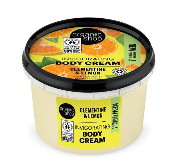 Organic Shop Invigorating Body Cream Clementine & Lemon 250ml