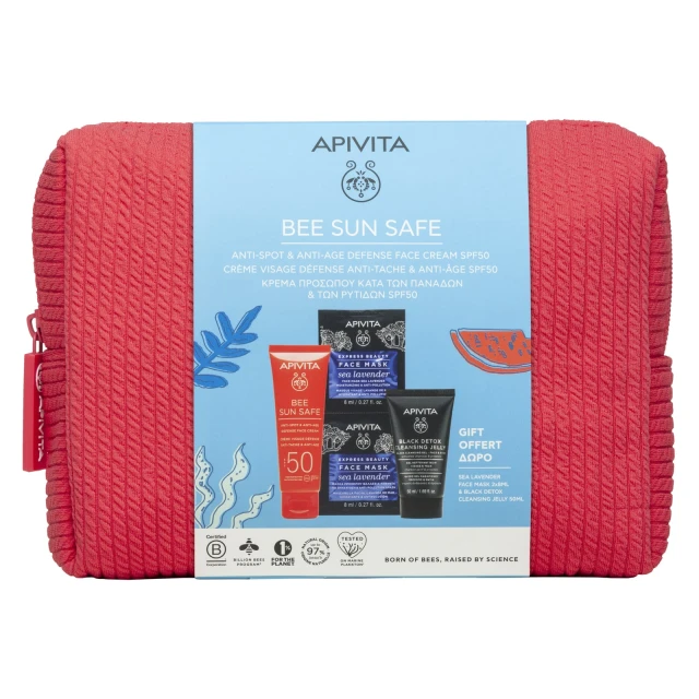 Apivita Bee Sun Safe Anti-Spot & Anti-Age Face Cream SPF50 50ml Promo Pack