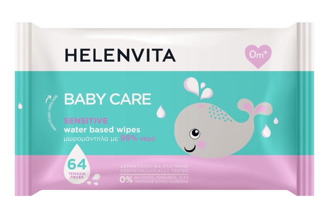 Helenvita Baby Care Sensitive Wipes 64τμχ