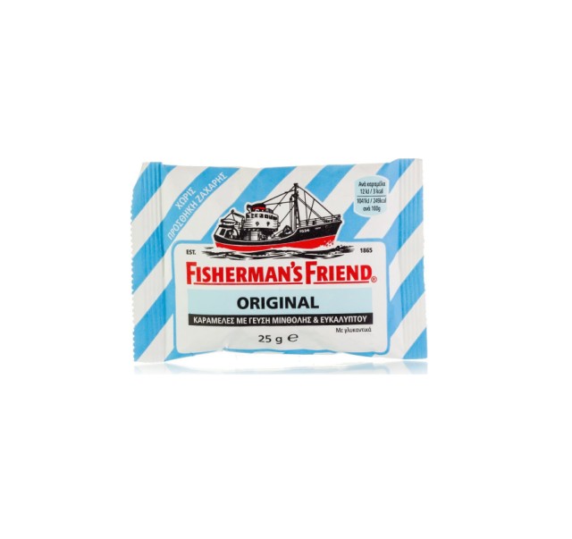 FISHERMANS FRIEND Καραμέλες Original Sugar Free (ΓΑΛΑΖΙΟ) 25gr
