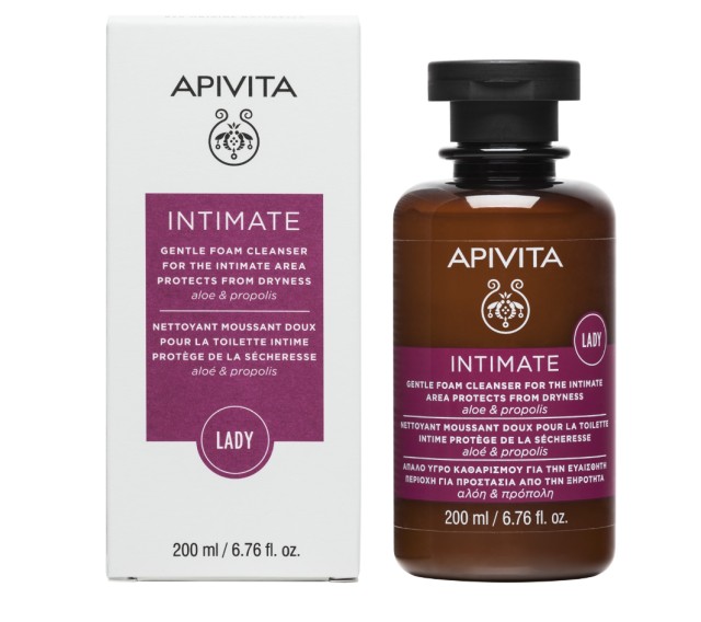 Apivita Intimate Lady Gel Καθαρισμού για την Ευαίσθητη Περιοχή με Αλόη & Πρόπολη 200ML