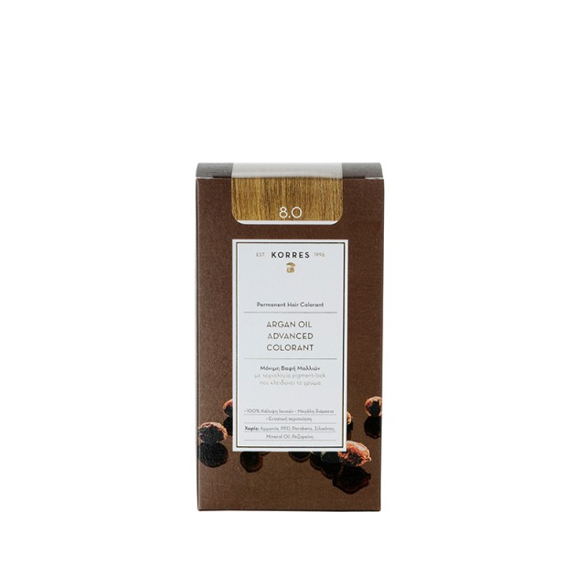 Korres Argan Oil Advanced Colorant 8.0 Ξανθό Ανοιχτό 50ml