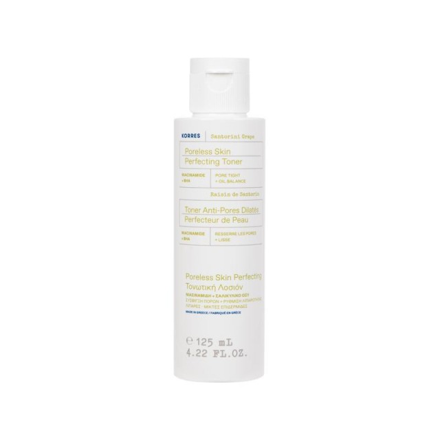 Korres Santorini Grape Poreless Skin Perfecting Toner Τονωτική Λοσιόν 125ml