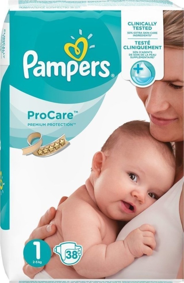 Pampers Procare Premium Protection No1 (2-5kg) 38τμχ