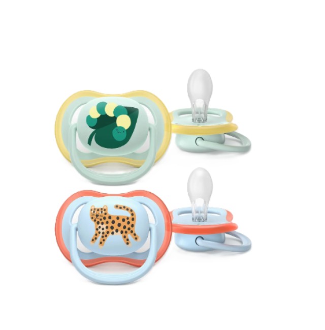 Philips Avent  Πιπίλα Σιλικόνης Ultra Air 0-6m Πράσινο-Μπλε