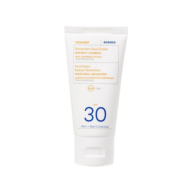 Korres Sunscreen Γιαούρτι Αντηλιακή Προσώπου Cream-Gel SPF30 50ml
