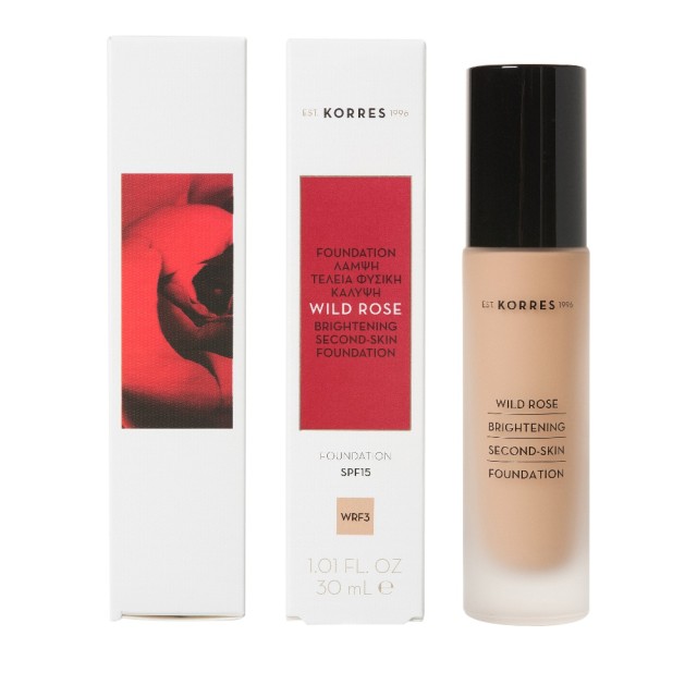 Korres Άγριο Τριαντάφυλλο Foundation Λάψης SPF15 WRF3 30ml