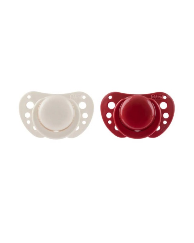 Chicco Physio Forma Air Πιπίλα Σιλικόνης 6-16m Λευκό-Μπορντό