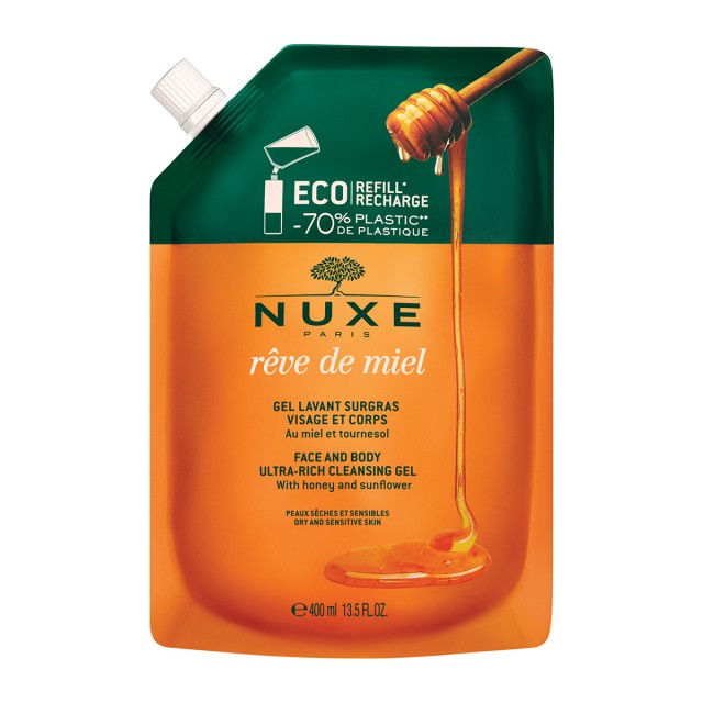 Nuxe Reve de Miel Refill Απαλό Καθαριστικό για Πρόσωπο&Σώμα 400ml