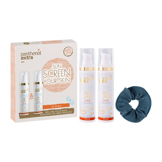 Panthenol Extra SunScreen Your Skin Αντηλιακό Gel Προσώπου με Χρώμα SPF30 2τμχ
