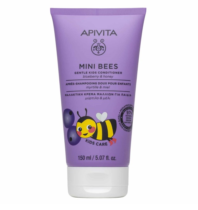 Apivita Mini Bees Μαλακτική Κρέμα Μαλλιών για Παιδιά με Μύρτιλο & Μέλι 150ml