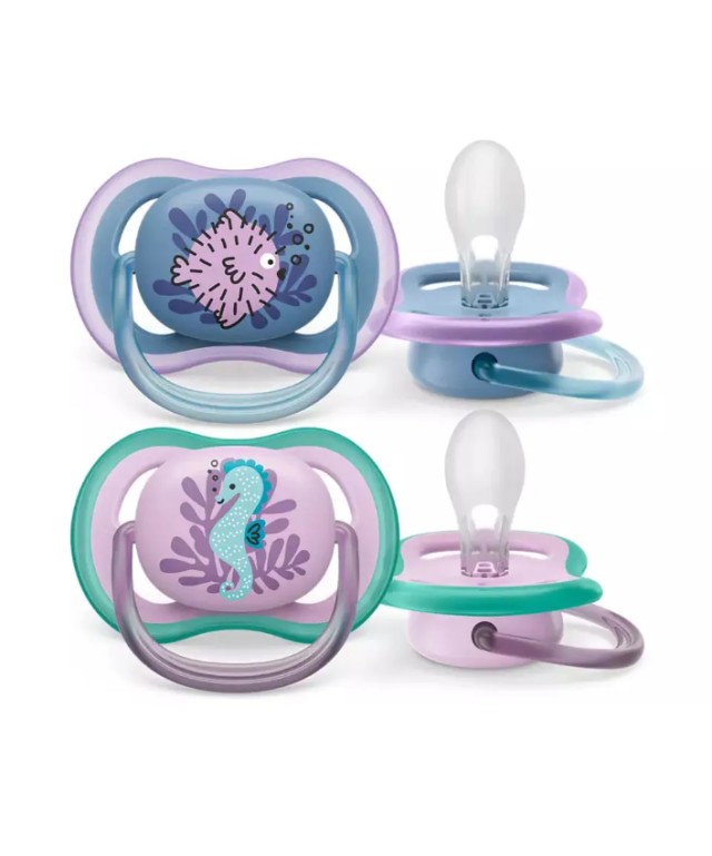 Philips Avent Πιπίλα Σιλικόνης Ultra Air 6-18m Μπλε-Μωβ