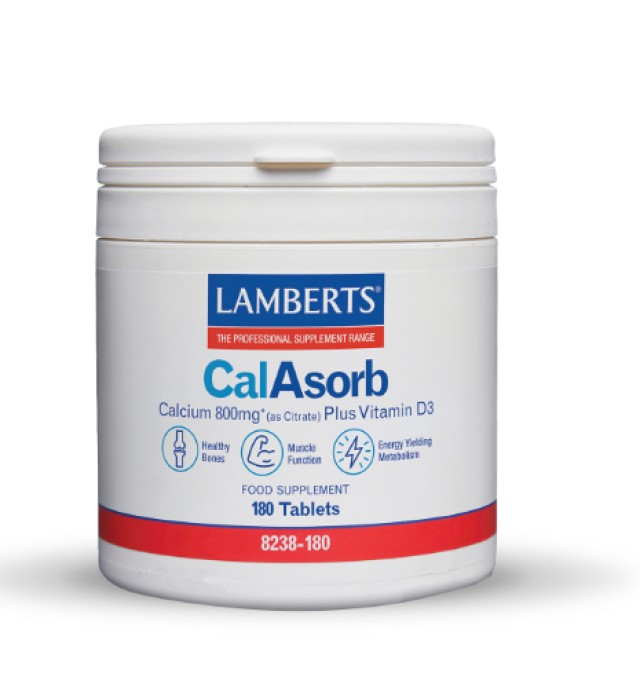 Lamberts CalAsorb Calcium 800mg 180tabs