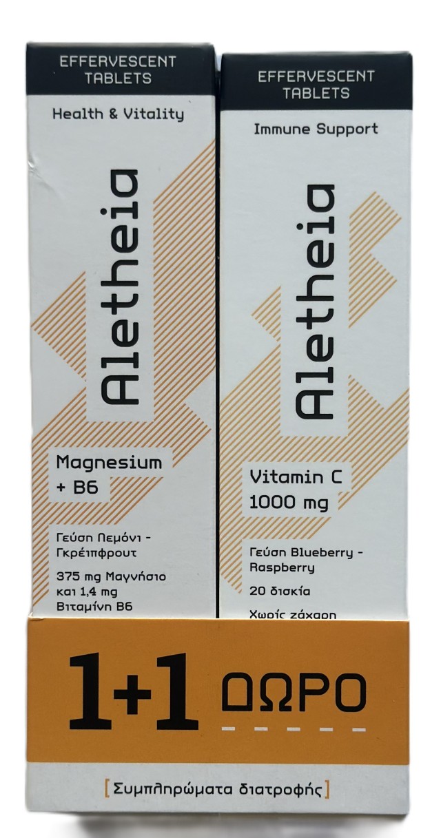 Aletheia Magnesium +B6 20 Αναβράζοντα Δισκία +Δώρο Vit C
