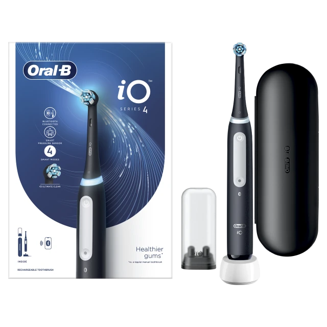 Oral-B iO Series 4 Magnetic Black Ηλεκτρική Οδοντόβουρτσα 1 τμχ