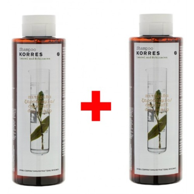 KORRES SHAMPOO ΔΑΦΝΗ & ECHINACEA,ΠΙΤΥΡΙΔΑ,ΞΗΡΟΔΕΡΜΙΑ 250ML 1+1 ΠΡΟΣΦΟΡΑ