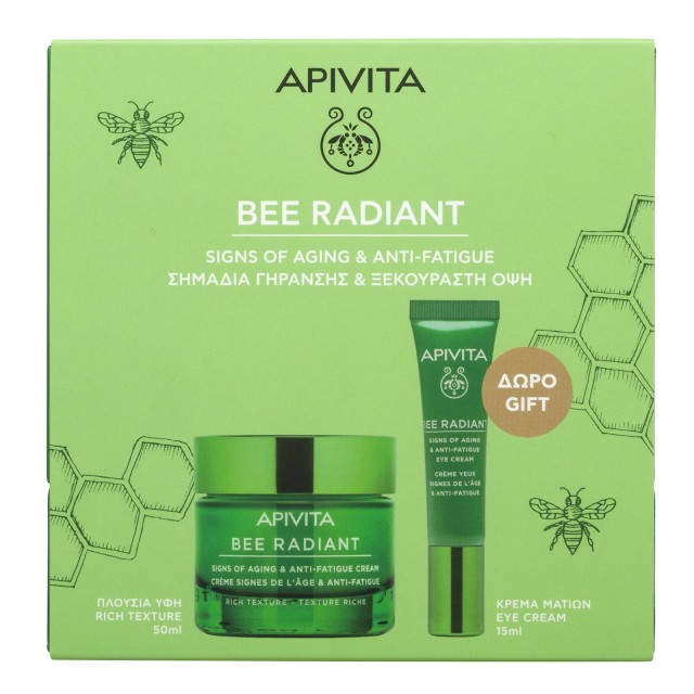 Apivita Bee Radiant Day Cream Rich 50ml +Δώρο Eye Cream Promo Pack