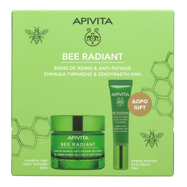 Apivita Bee Radiant Day Cream Light 50ml +Δώρο Eye Cream Promo Pack