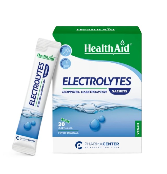 Health Aid Electrolytes Ηλεκτρολύτες με Γεύση Φράουλα 20 Φακελάκια