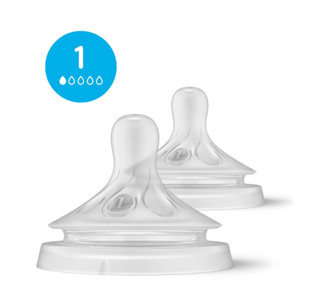 Philips Avent Natural Response Θηλή Σιλικόνης 0m Ροή 1 2τμχ