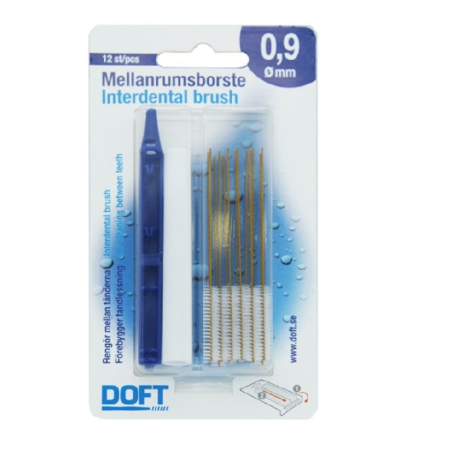 Doft Interdental Brush Μεσοδόντια Βουρτσάκια 0,9mm 12τμχ