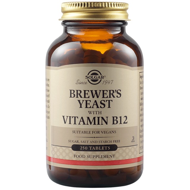 Solgar Brewers Yeast with Vitamin B12 250tabs
