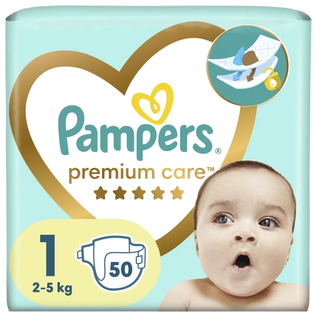 Pampers Premium Care Πάνες No1 2kg-5kg 50τμχ