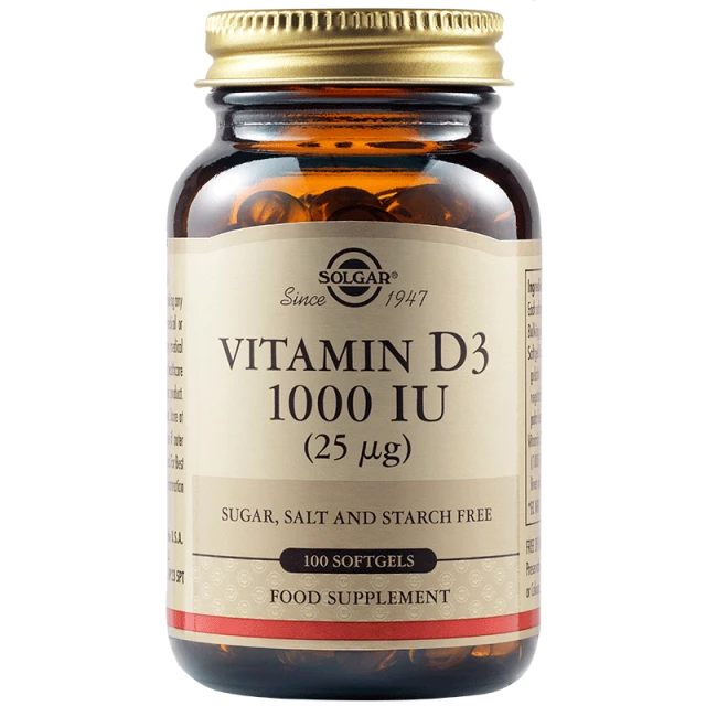 Solgar Vitamin D3 1000iu 100softgels