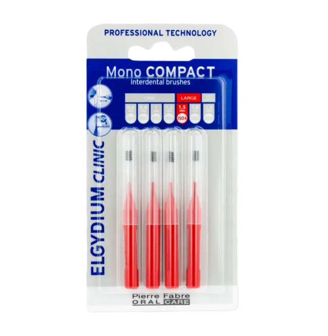 Elgydium Μεσοδόντια Mono Compact Red 1,5 4τμχ