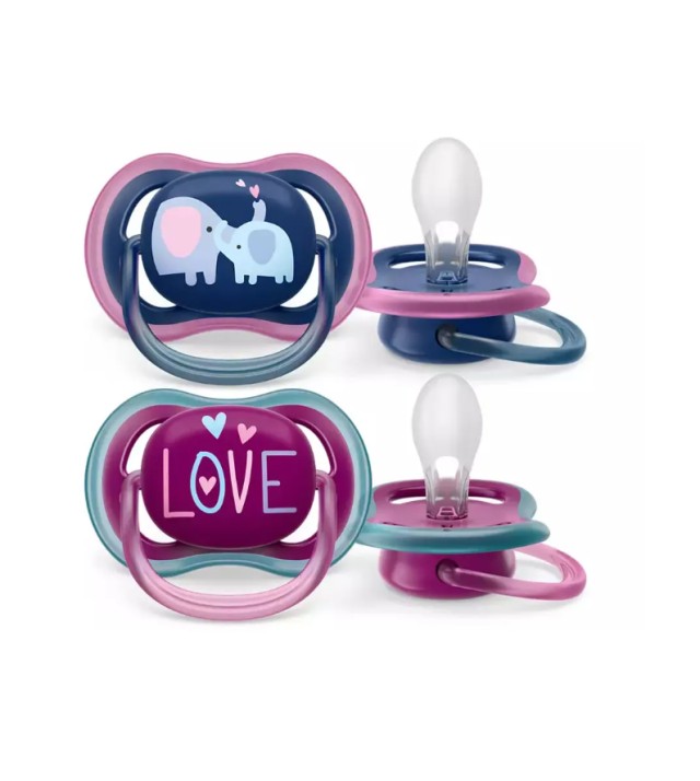 Philips Avent Πιπίλα Σιλικόνης Ultra Air 18m+ Μπλε-Μωβ