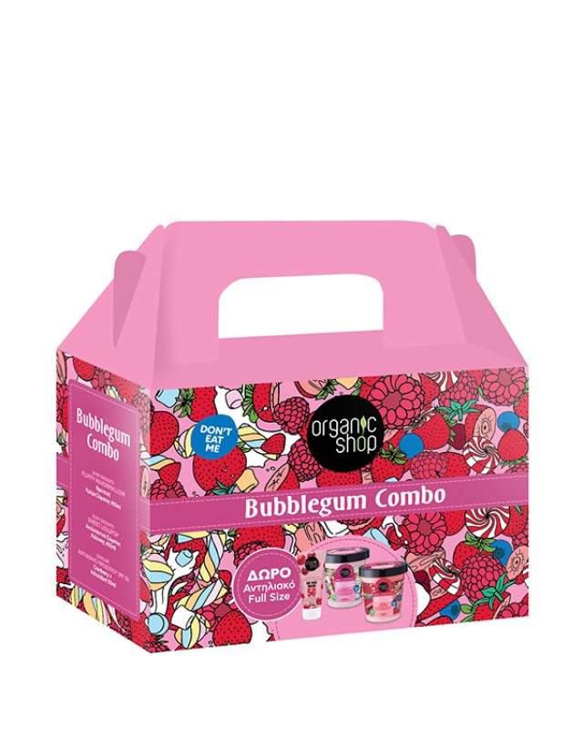 Organic Shop Bubblegum Combo Σετ Περιποίησης Σώματος & Αντηλιακό Προσώπου