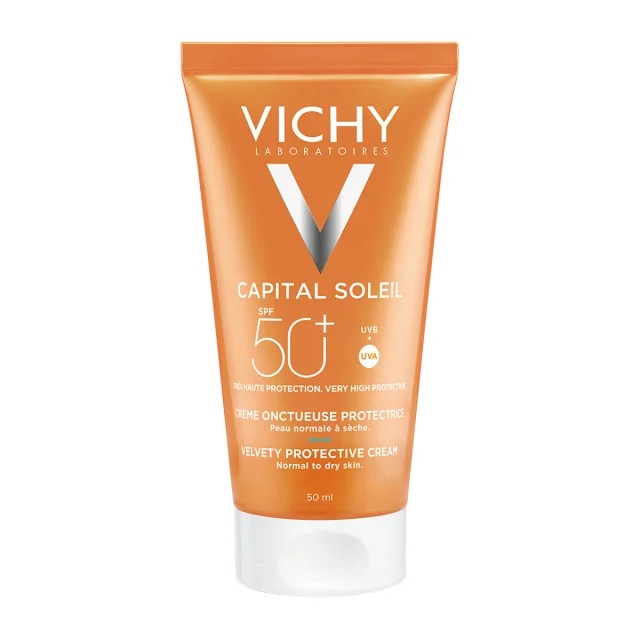 Vichy Capital Soleil Velvet Αντηλιακό Προσώπου για Βελούδινη Επιδερμίδα SPF50+ 50ml