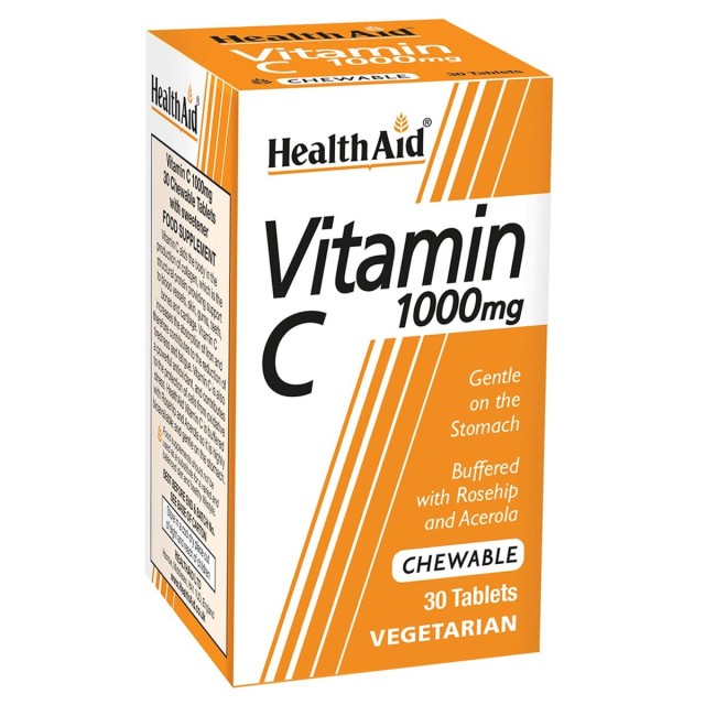 Health Aid Vitamin C 1000mg 30tabs Μασώμενα