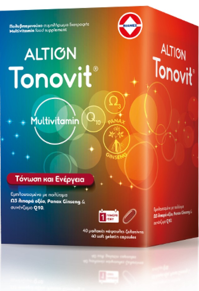 Altion Tonovit Multivitamin για Τόνωση & Ενέργεια 30caps