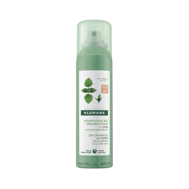 Klorane Ortie Dry Shampoo για Λιπαρά Καστανά/Μαύρα Μαλλιά με Τσουκνίδα 150ml