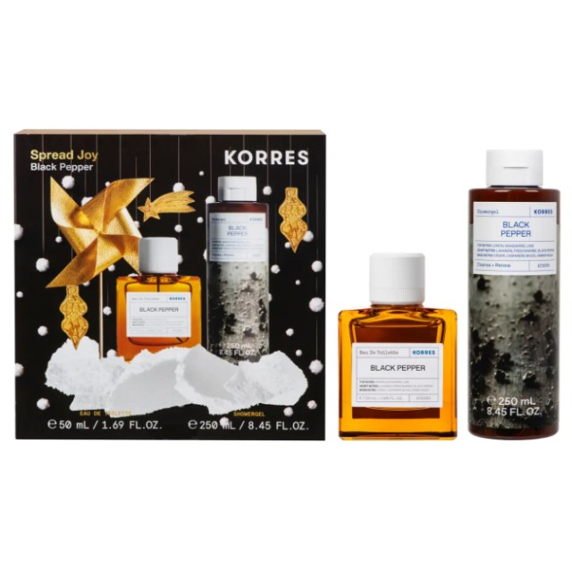 Korres Black Pepper Eau De Toilette 50ml Promo Pack