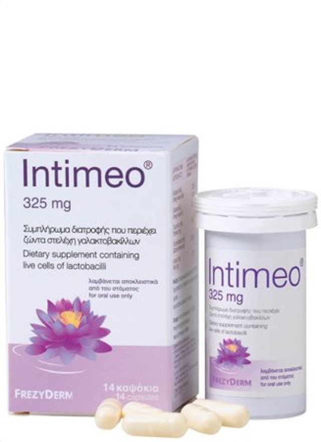 Frezyderm Intimeo 325mg Συμπλήρωμα Διατροφής για την Κολπική Χλωρίδα 14caps