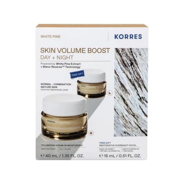 Korres White Pine Day Cream Normal-Combination Skin 40ml + Night Cream 15ml Promo Pack