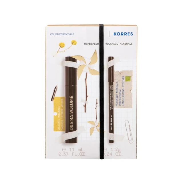 Korres Drama Volume Mascara Black + Long-Lasting Eyeliner Set